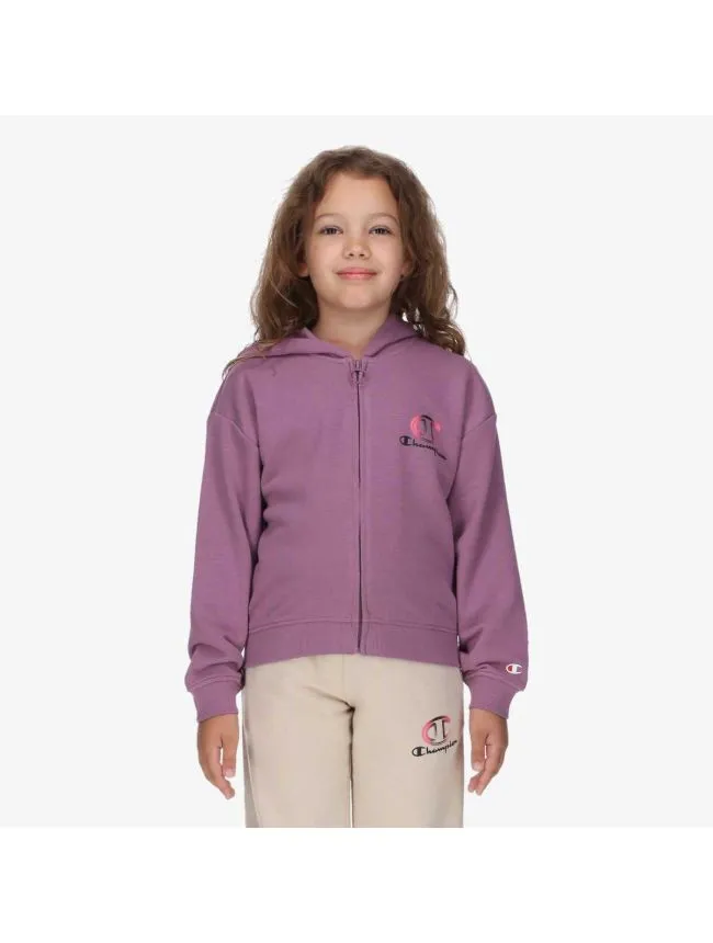 Hooded full zip sweatshirt