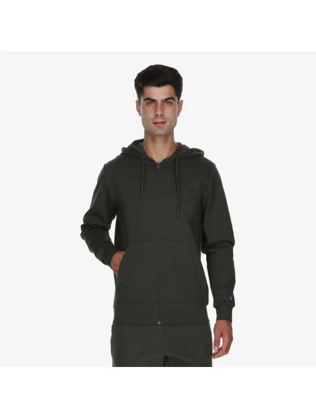 Hooded full zip sweatshirt