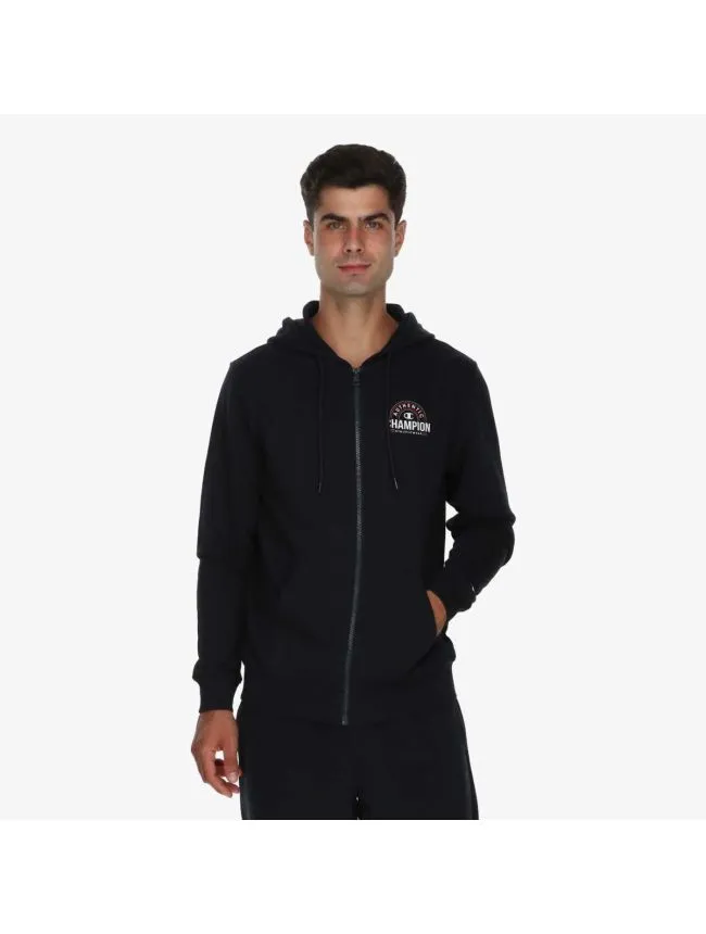 Hooded full zip sweatshirt