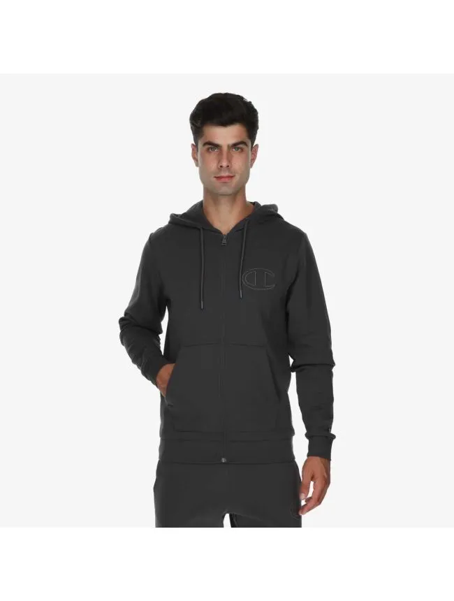 Hooded full zip sweatshirt