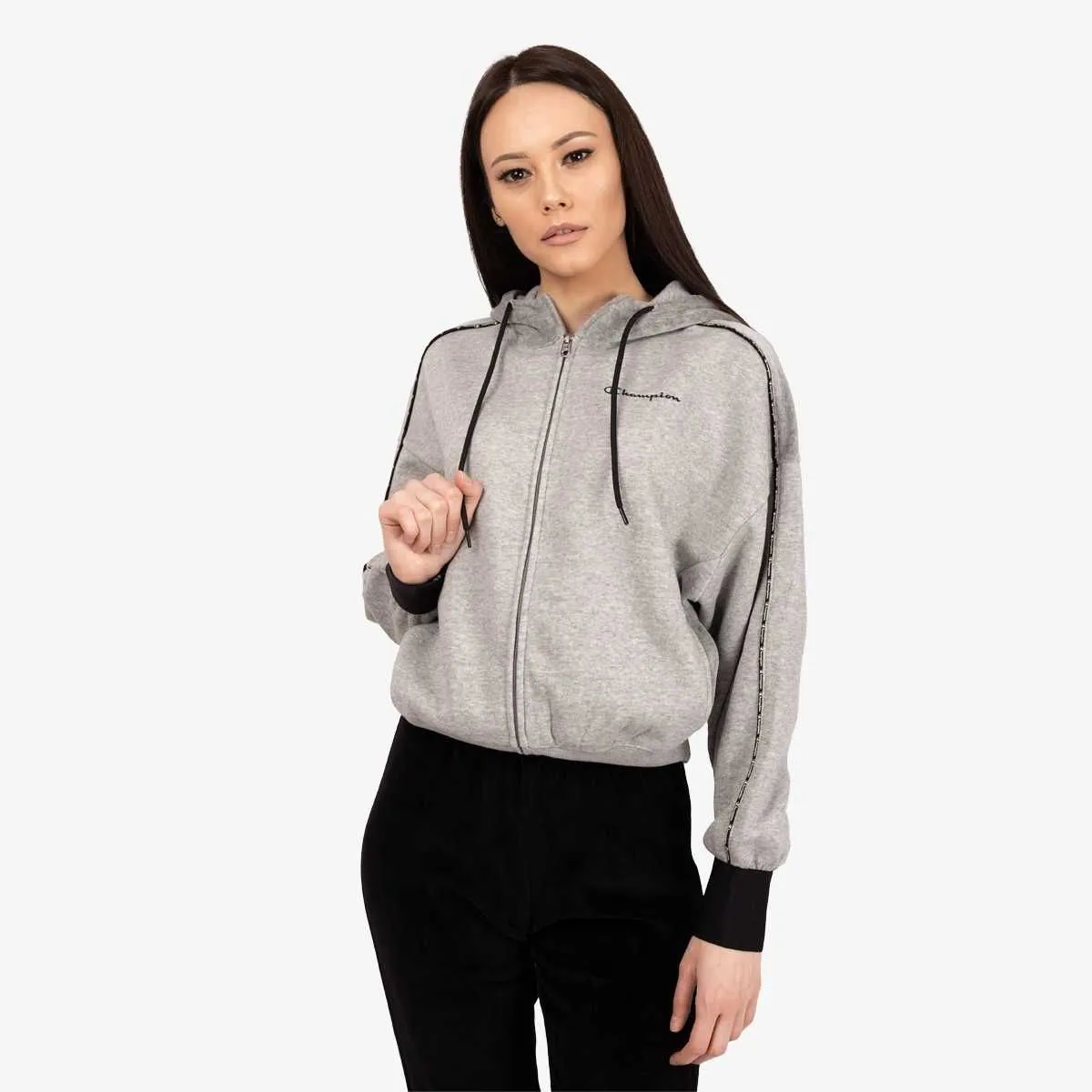 Hooded full zip sweatshirt