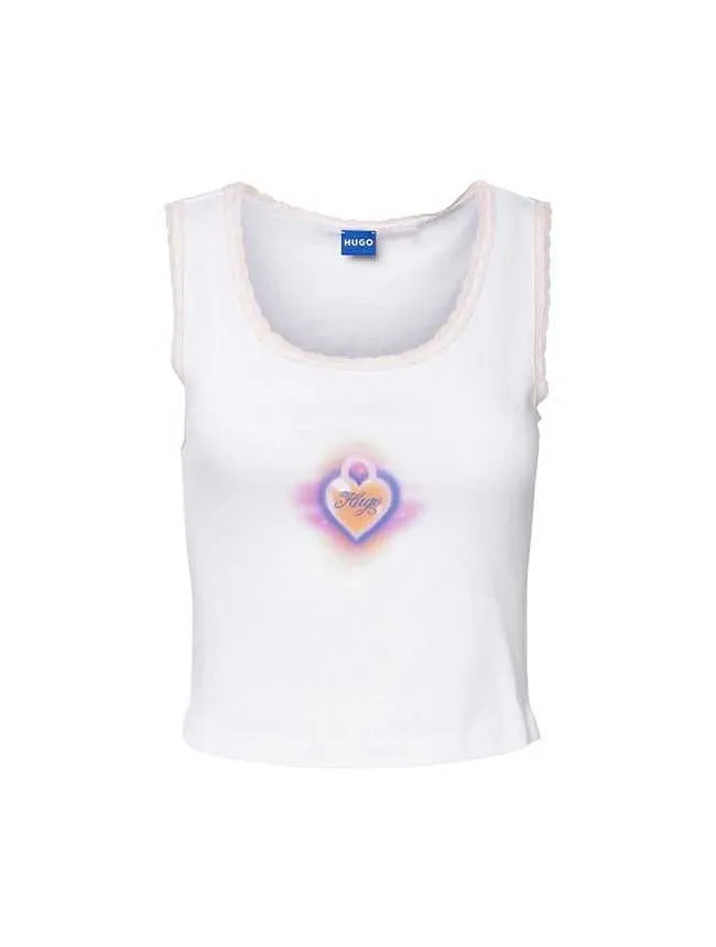 Hugo - beli ženski crop top