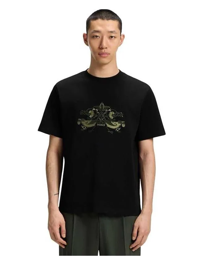 Hugo - crna pamučna muška majica