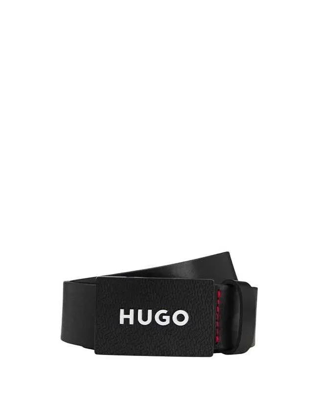 Hugo - crni kožni muški kaiš