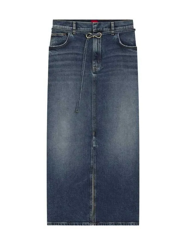 Hugo - denim midi suknja