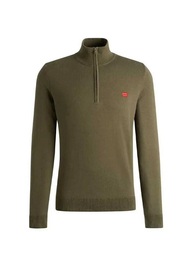 Hugo - maslinasti muški džemper