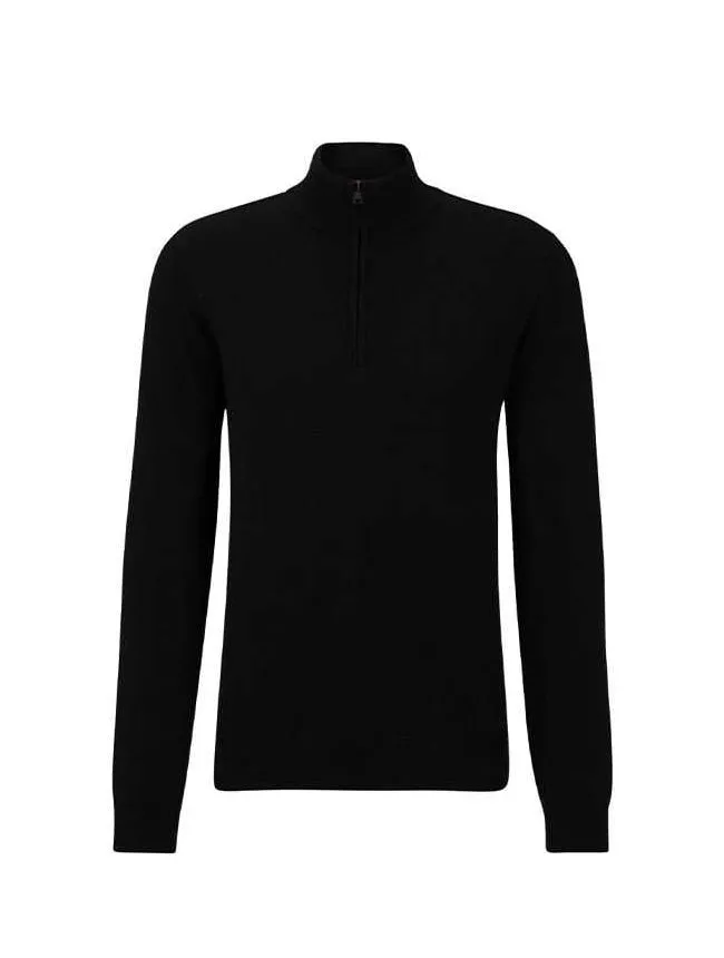 Hugo - muški džemper sa kratkim zipom