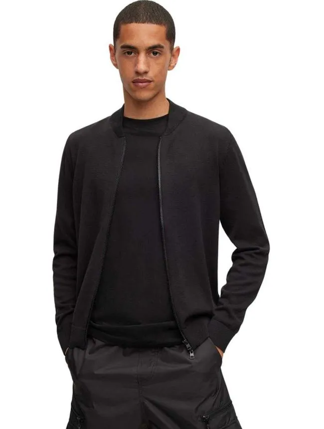 Hugo - muški džemper sa zipom