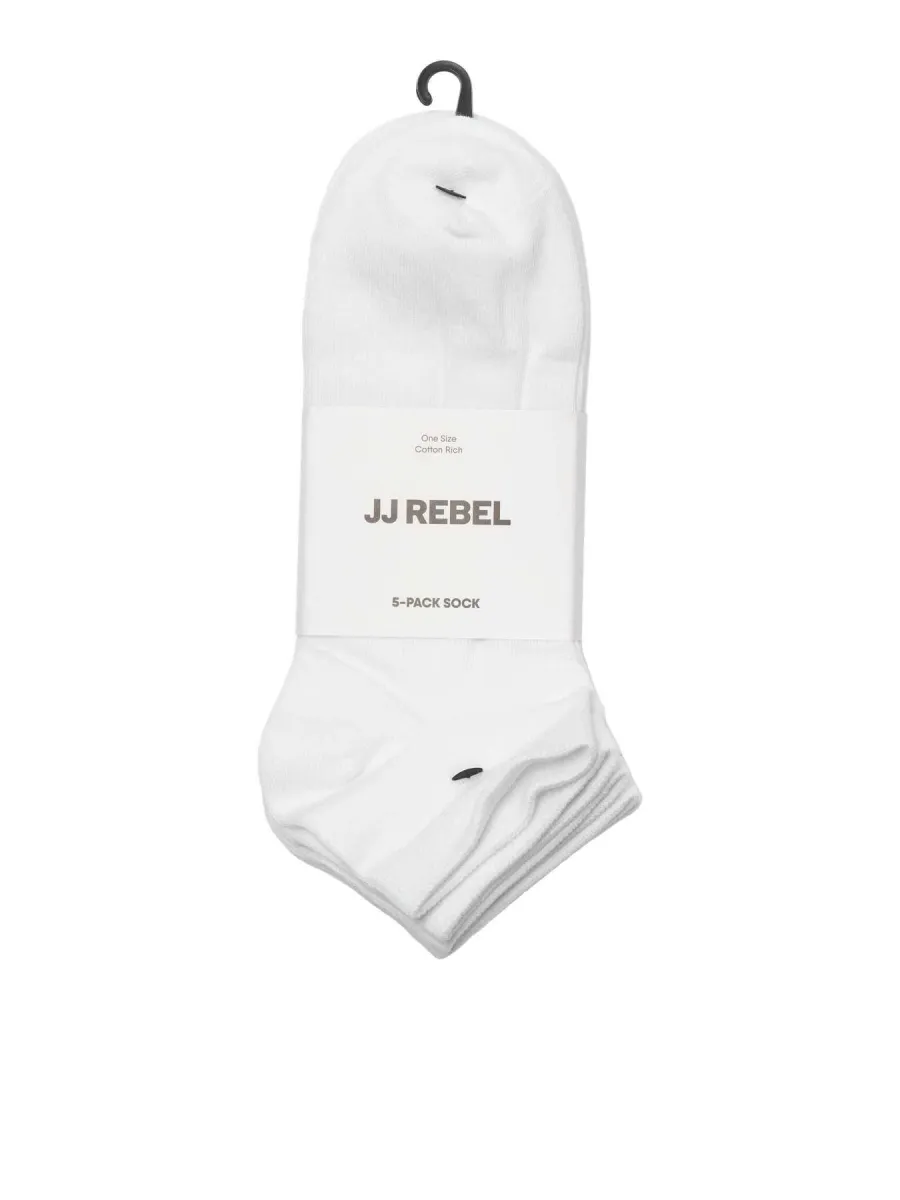 Jj rebel kratke Čarape bele 5 pak