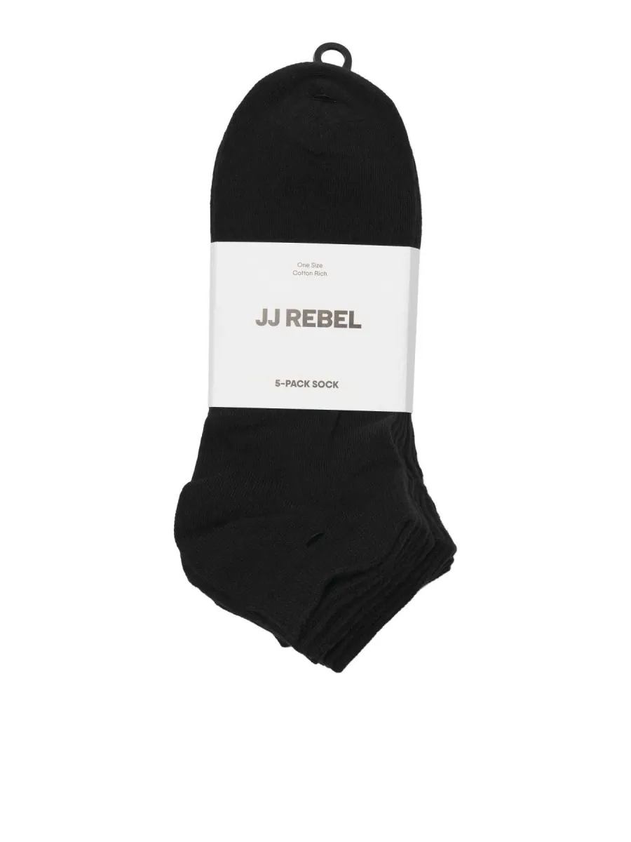Jj rebel kratke Čarape crne 5 pak