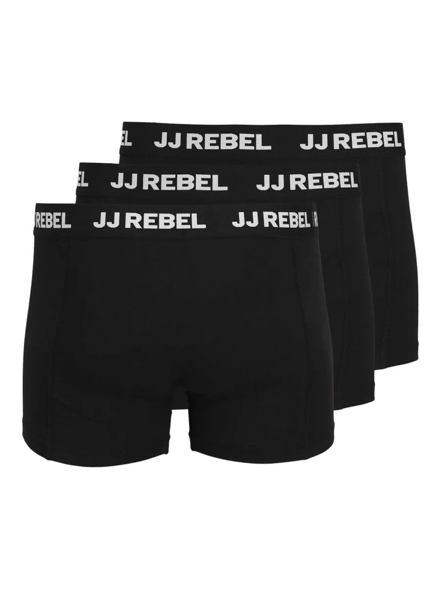 Jj rebel muški donji veš crni 3 pak