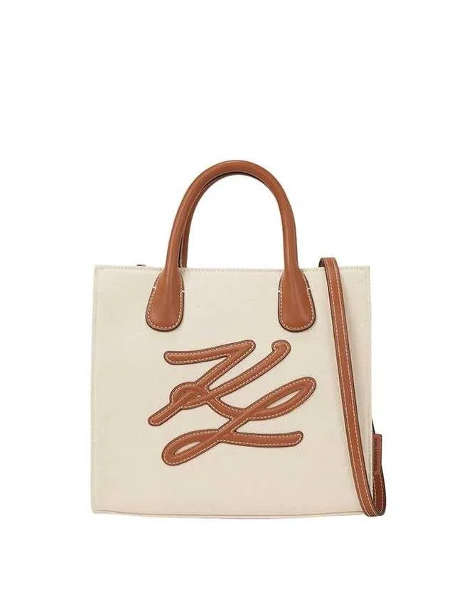 Karl lagerfeld - bež ženska logo torbica