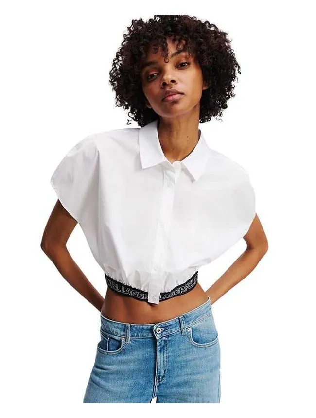 Karl lagerfeld - crop fit ženska košulja