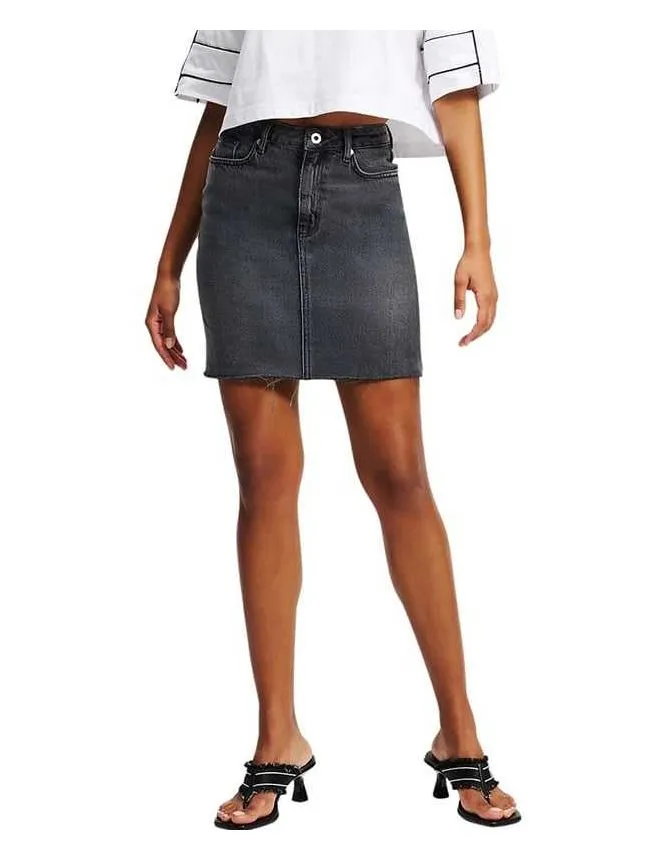 Karl lagerfeld - siva mini denim suknja