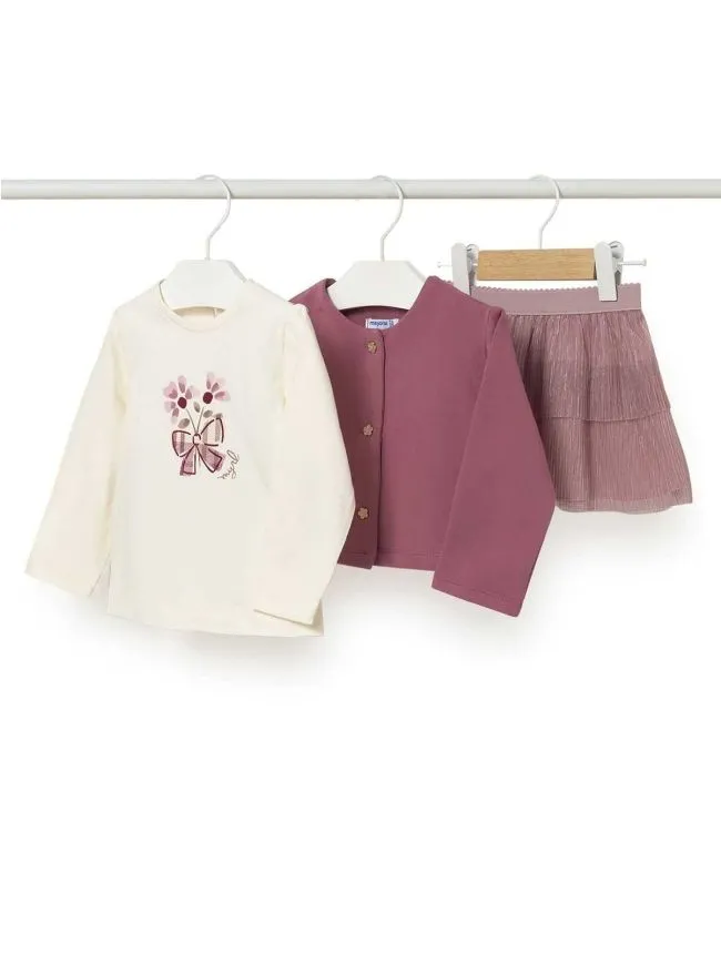 Komplet majica, suknja i duks mayoral