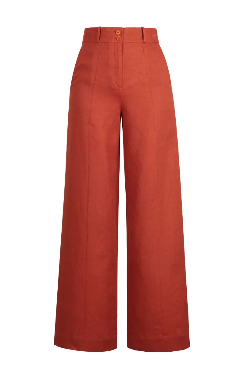 Lanene pantalone - bronza