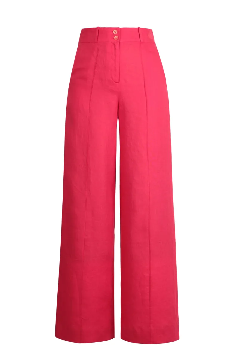 Lanene pantalone - pink