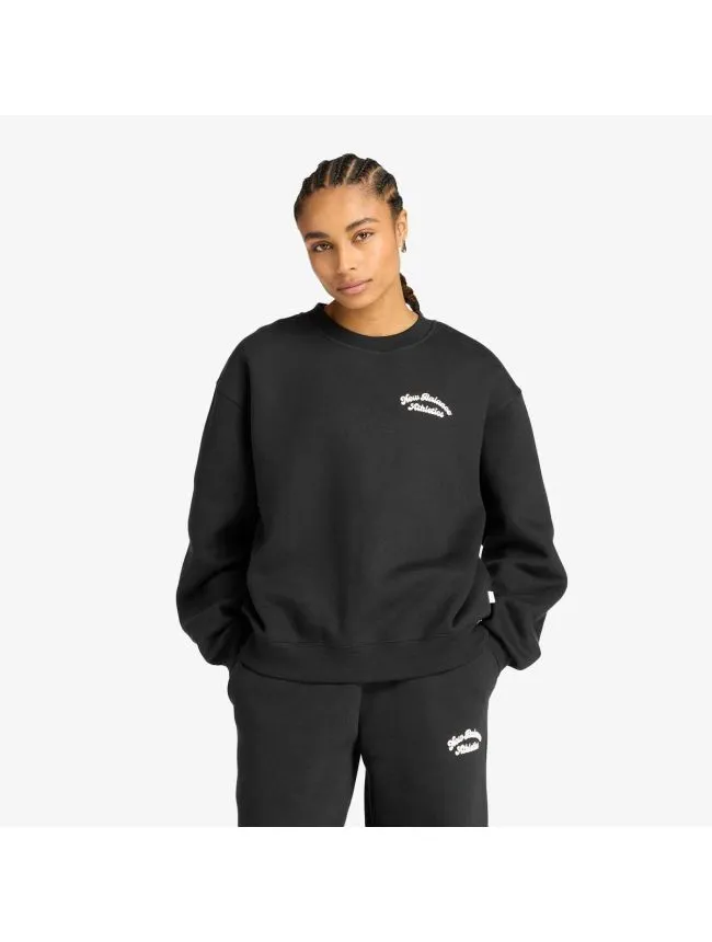 Linear heritage fleece crew