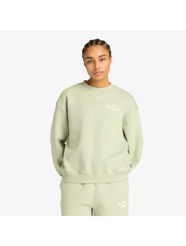 Linear heritage fleece crew