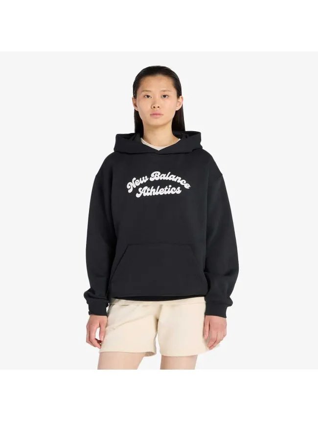 Linear heritage fleece long hoodie