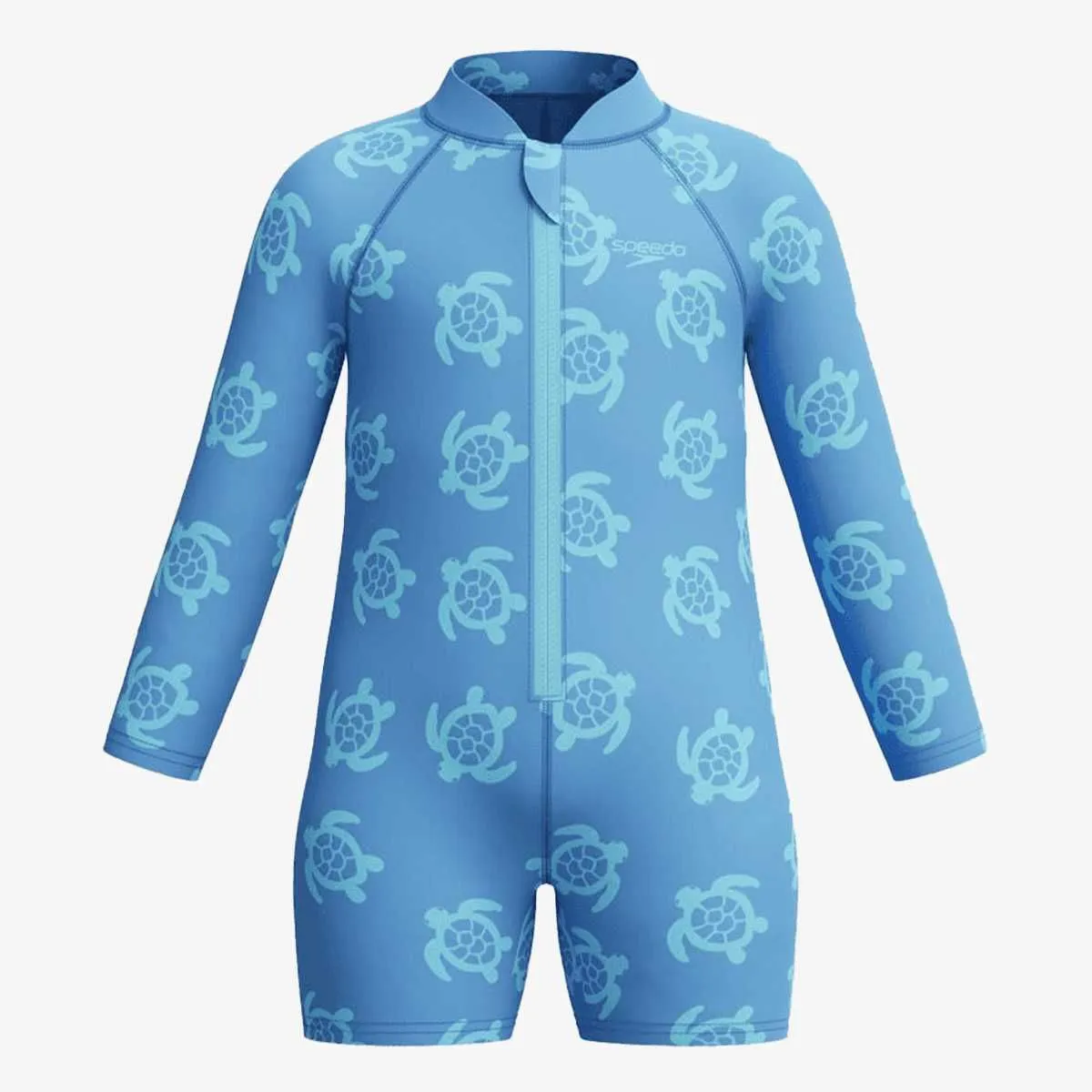 Long sleeve print zip one piece