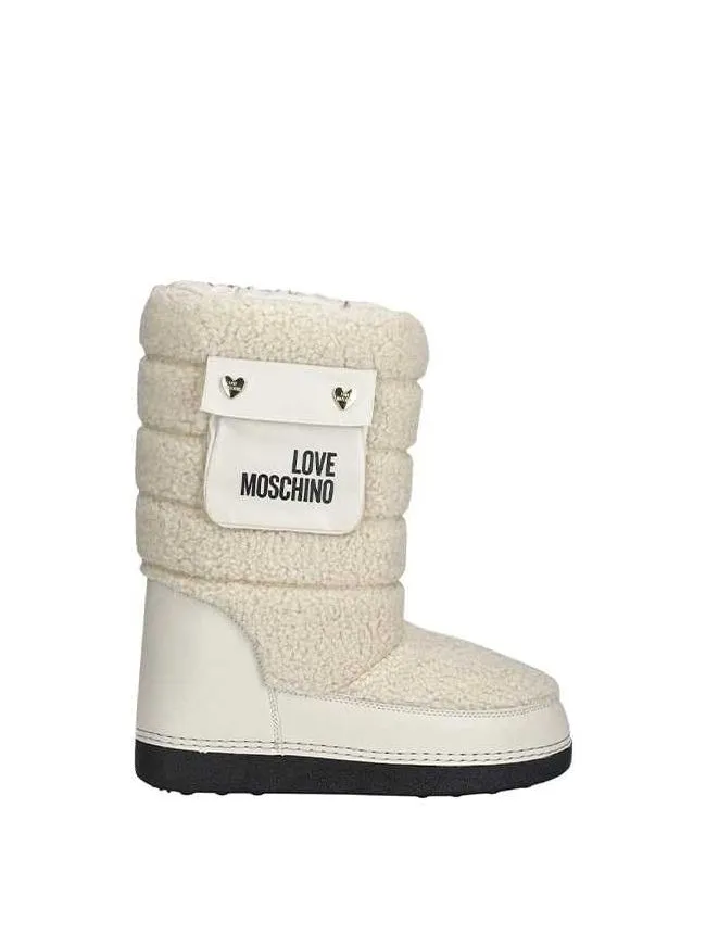 Love moschino - krem ženske čizme