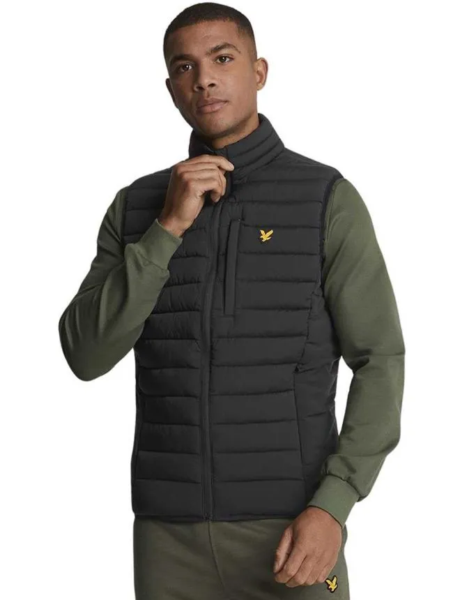 Lyle&scott - tamnosivi muški prsluk