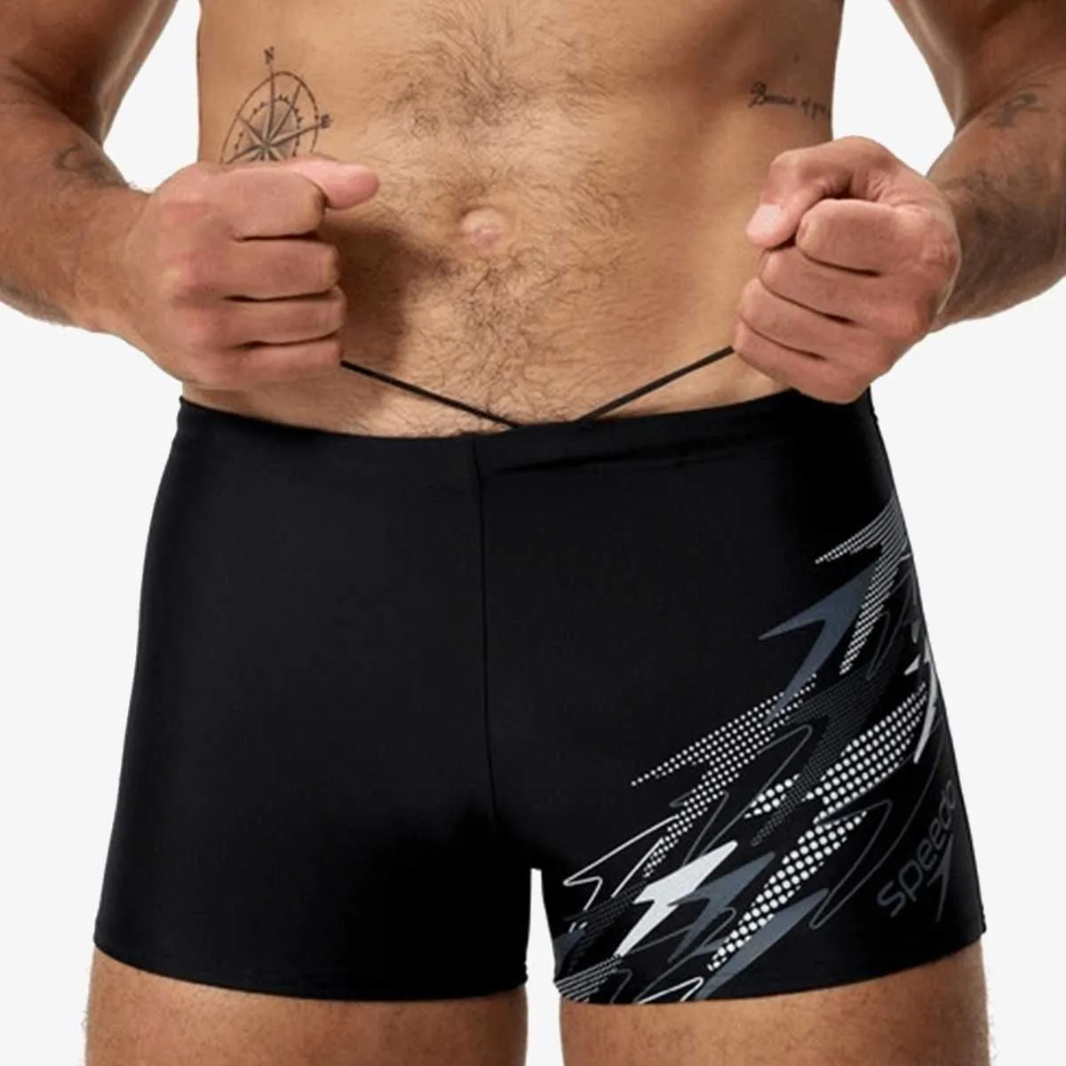 Medley logo aquashort blk/gry