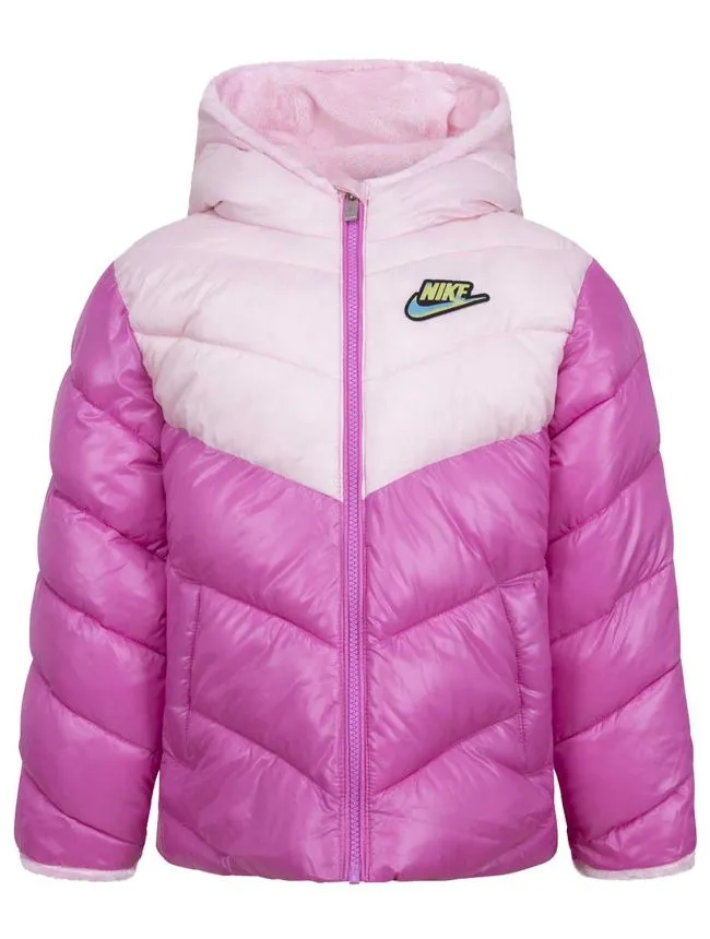 Nkg colorblock chevron puffer