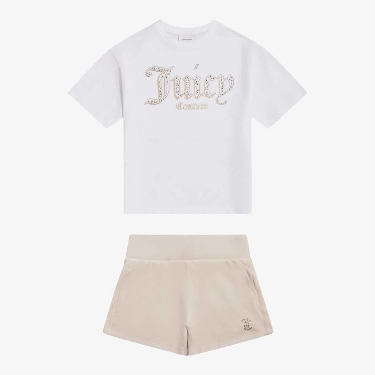 Oversize tee &amp; velour short set