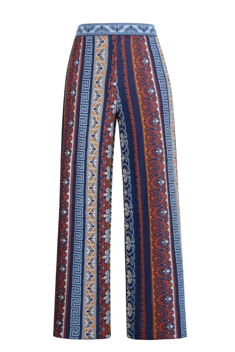 Pantalone, mediteran motiv - marin plava