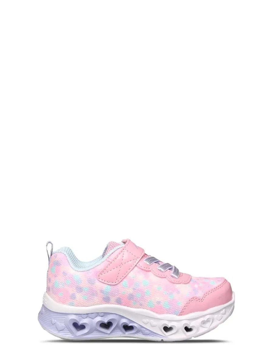 Patike za devojčice flutter heart lights - roze - skechers