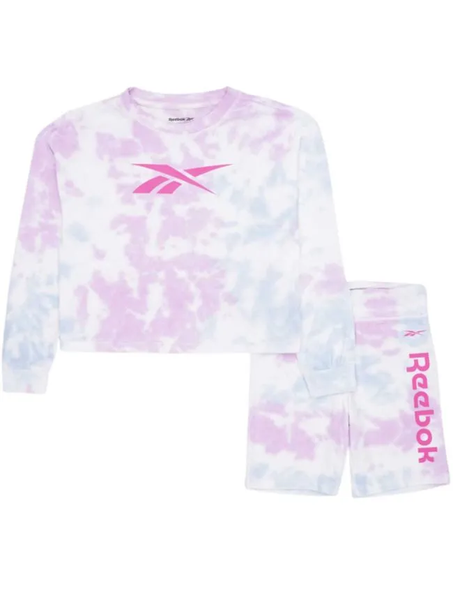 Reebok set duks i sorc za velike devojcice, dezenirani
