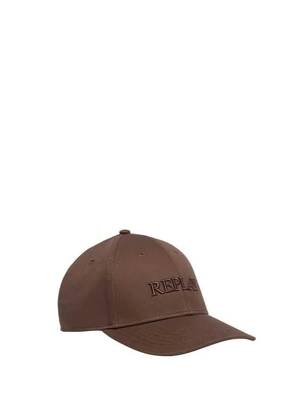 Replay - pamučni braon unisex kačket
