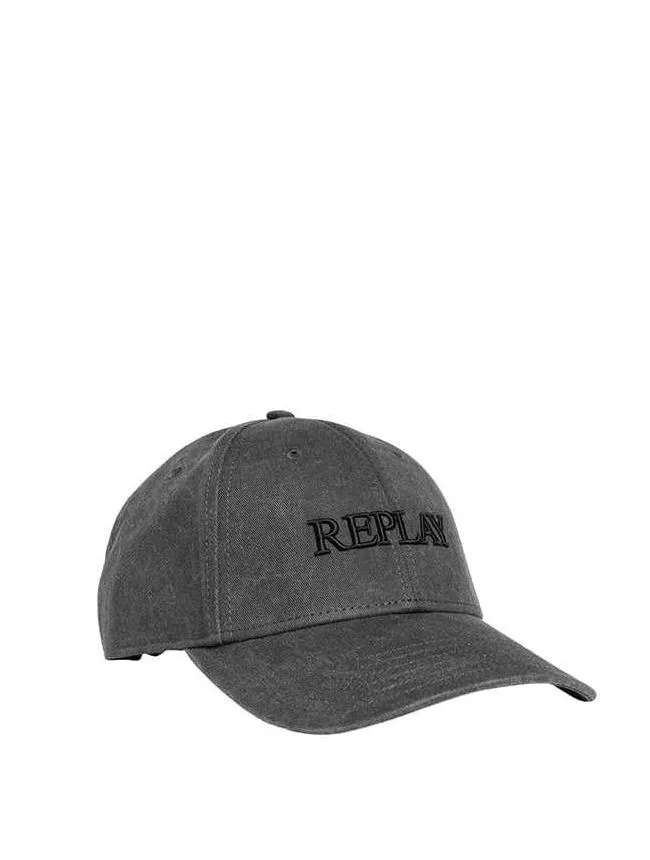 Replay - tamnosivi unisex kačket