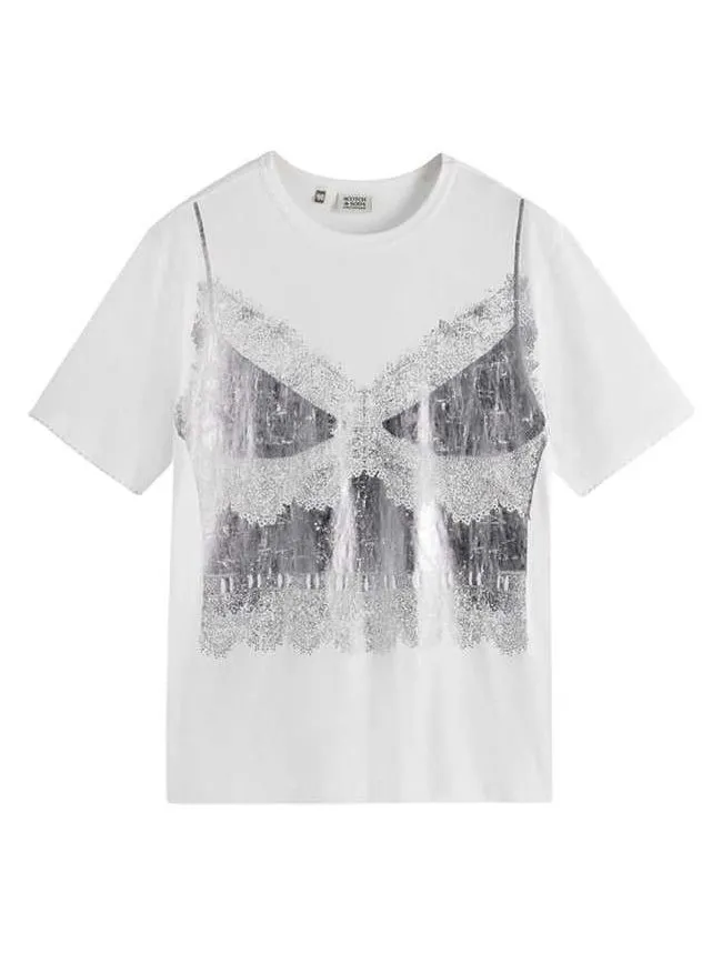 Scotch&soda - Ženska majica sa printom čipke