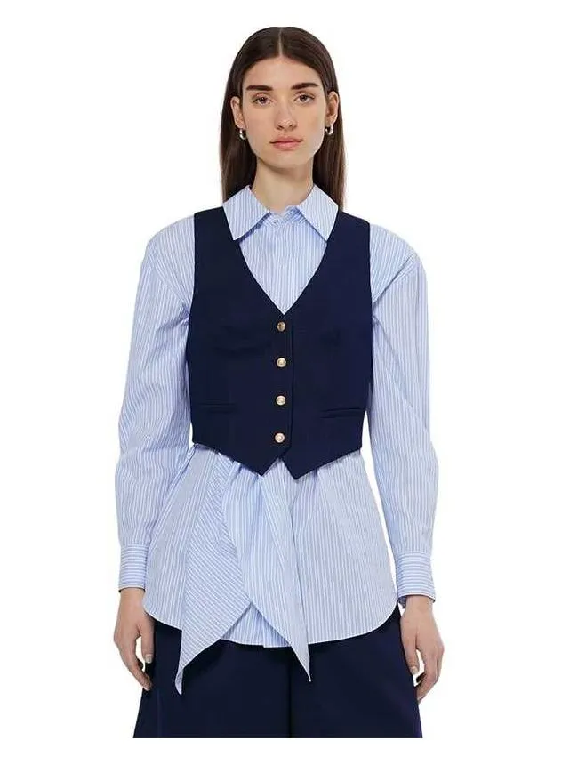 Scotch&soda - teget ženski prsluk za odelo