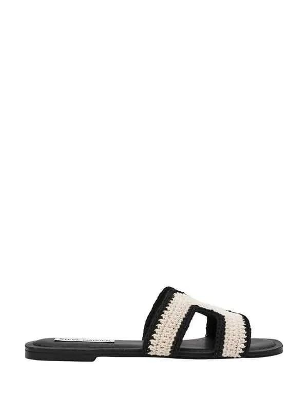 Steve madden - crno-bele ženske papuče