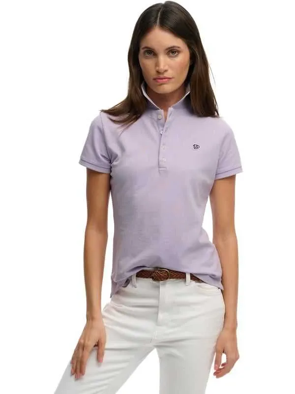 Superdry - lavanda ženska polo majica