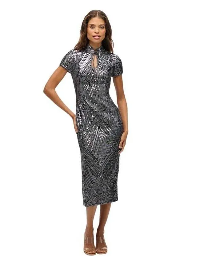 Superdry - Šljokičasta midi haljina