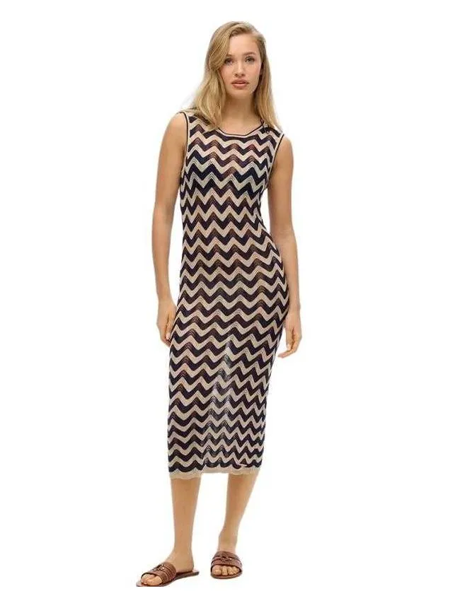 Superdry - viskozna midi haljina