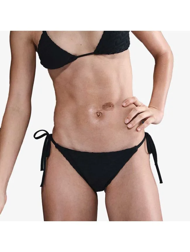 Terry string bikini bottom