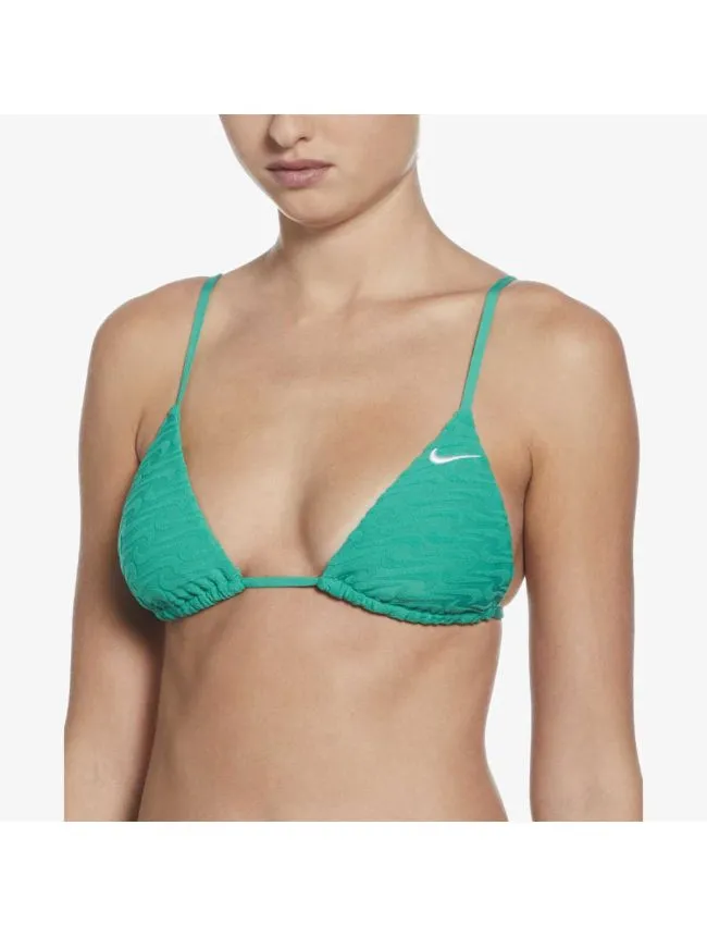 Terry triangle bikini top