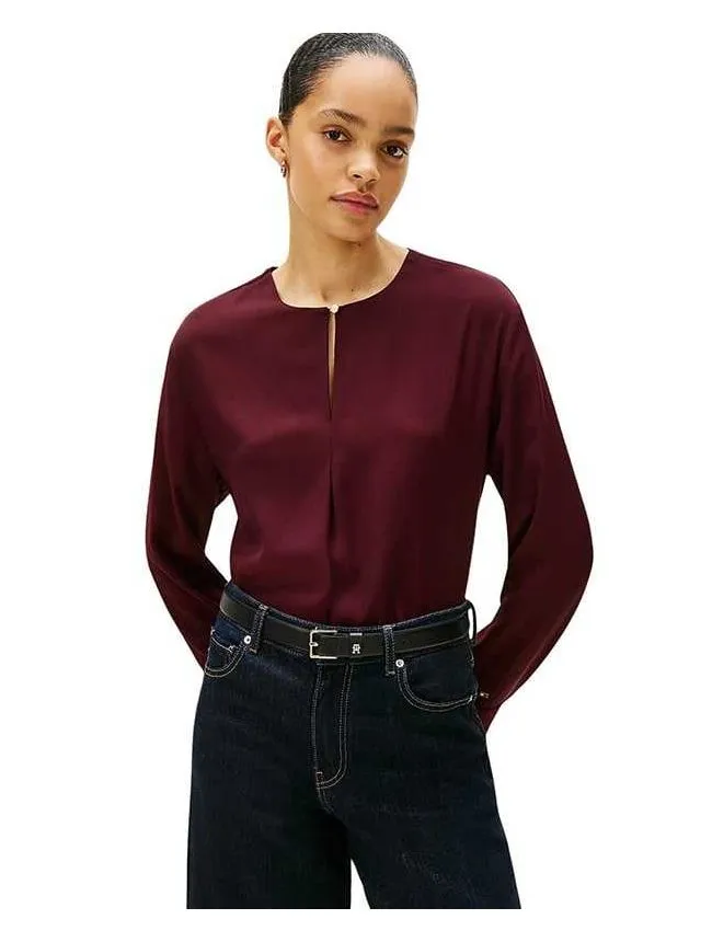 Tommy hilfiger - bordo ženska bluza