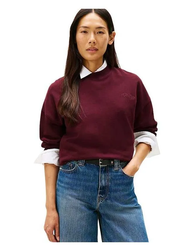 Tommy hilfiger - bordo ženska dukserica