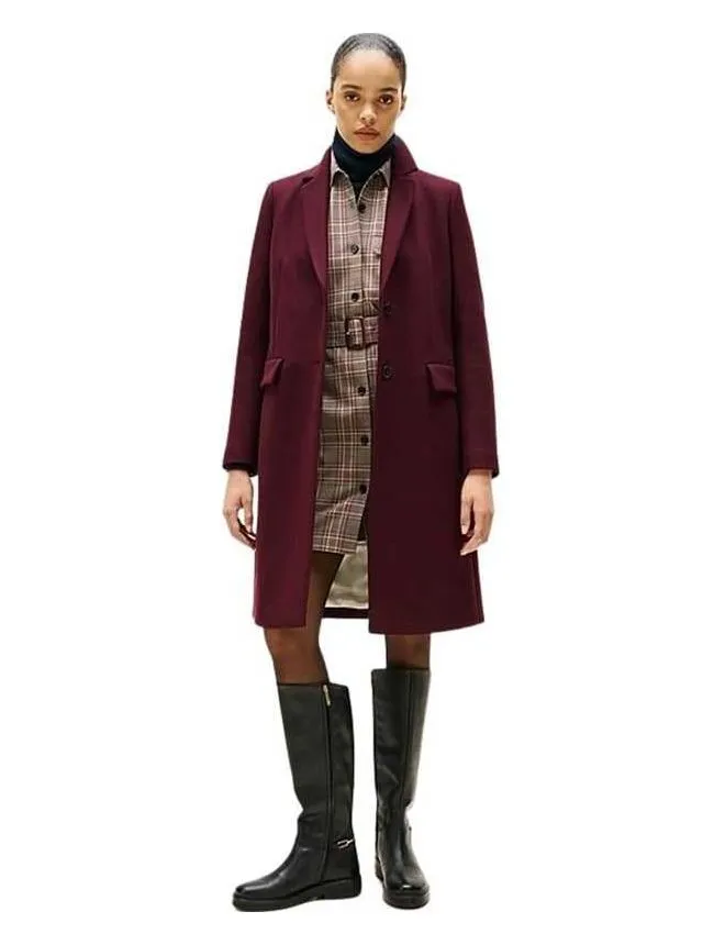 Tommy hilfiger - bordo ženski kaput