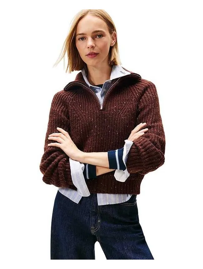 Tommy hilfiger - braon ženski džemper