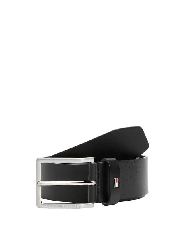 Tommy hilfiger - crni kožni kaiš za muškarce