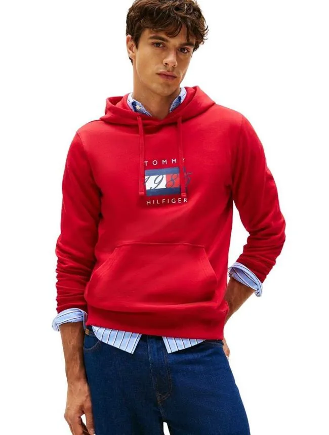 Tommy hilfiger - crvena dukserica za muškarce