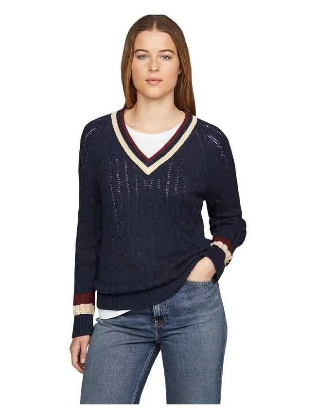 Tommy hilfiger - Ženski džemper sa v izrezom